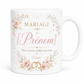 Mug Mariage Invités Personnalisé, Cadeau Souvenir avec Prénom et Date
