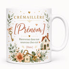 Mug Crémaillère Personnalisé, Cadeau Nouvelle Maison avec Prénom et Date