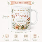 Mug Crémaillère Personnalisé, Cadeau Nouvelle Maison avec Prénom et Date