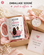 Mug Meilleure Amie Personnalisé, Cadeau Amitié avec Prénom et Message