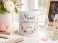 Mug personnalisé Merci Maîtresse avec prénom, idée cadeau fin d'année scolaire