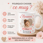 Mug nounou personnalisé avec photo et prénom – Tasse en céramique 325 ml