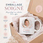 Mug personnalisé photo enfant, prénom et texte – Tasse cadeau famille, maman, papa, mamie ou papi