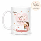 Mug assistante maternelle personnalisé – Cadeau avec prénoms des enfants
