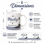 Mug Bretagne personnalisé avec prénom – Cadeau Breton ou Bretonne