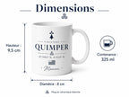 Mug Bretagne personnalisé avec ville – Coordonnées GPS et prénom