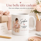 Mug collègue personnalisé avec prénom – Cadeau bureau femme