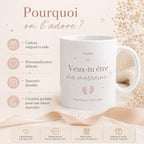 Mug demande marraine personnalisé – Veux-tu être ma marraine ?