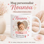 Mug nounou personnalisé avec photo et prénom – Tasse en céramique 325 ml
