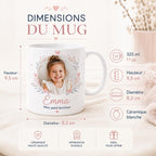 Mug personnalisé photo enfant, prénom et texte – Tasse cadeau famille, maman, papa, mamie ou papi