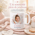 Mug personnalisé photo enfant, prénom et texte – Tasse cadeau famille, maman, papa, mamie ou papi