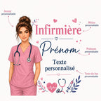 Mug infirmière personnalisé avec avatar et prénom – Cadeau soignante, collègue ou diplômée