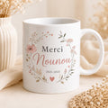 Mug nounou personnalisé avec dates de garde – Souvenir fin de contrat