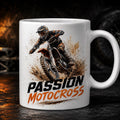 Mug motocross personnalisé – Prénom, numéro et couleur de tenue