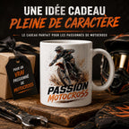Mug motocross personnalisé – Prénom, numéro et couleur de tenue