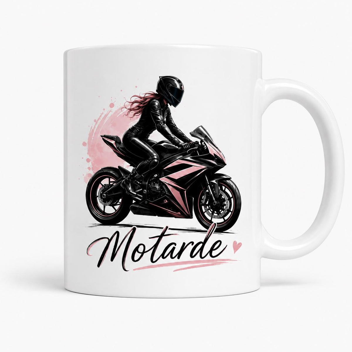 Mug motarde personnalisé avec prénom – Tasse moto et avatar