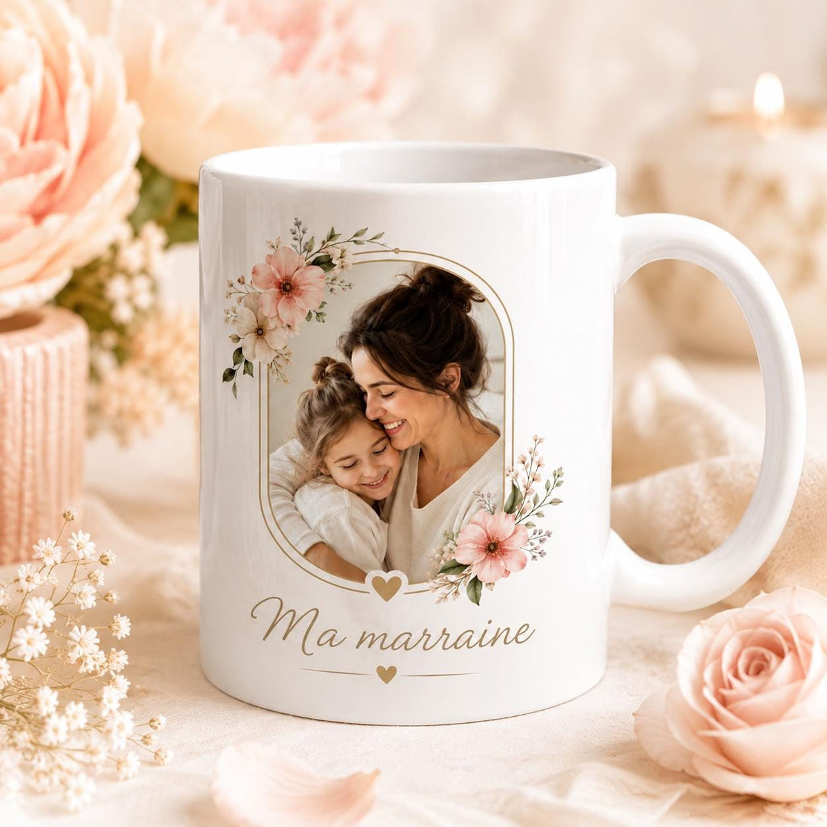 Mug marraine personnalisé avec photo – Cadeau du filleul