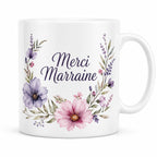 Mug merci marraine personnalisé – Cadeau avec prénom de l’enfant