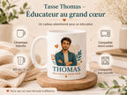 Mug éducateur personnalisé avec prénom – Cadeau métier et remerciement