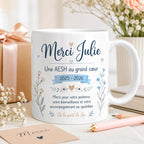 Mug AESH personnalisé avec prénom – Cadeau fin d’année scolaire