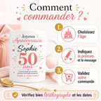 Mug anniversaire personnalisé âge 30 40 50 60 70 80 90 ans, tasse avec prénom, cadeau anniversaire original