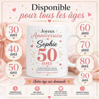 Mug anniversaire personnalisé âge 30 40 50 60 70 80 90 ans, tasse avec prénom, cadeau anniversaire original
