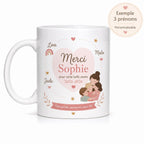 Mug assistante maternelle personnalisé – Cadeau avec prénoms des enfants