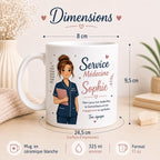 Mug cadre de santé personnalisé – Cadeau équipe avec prénom