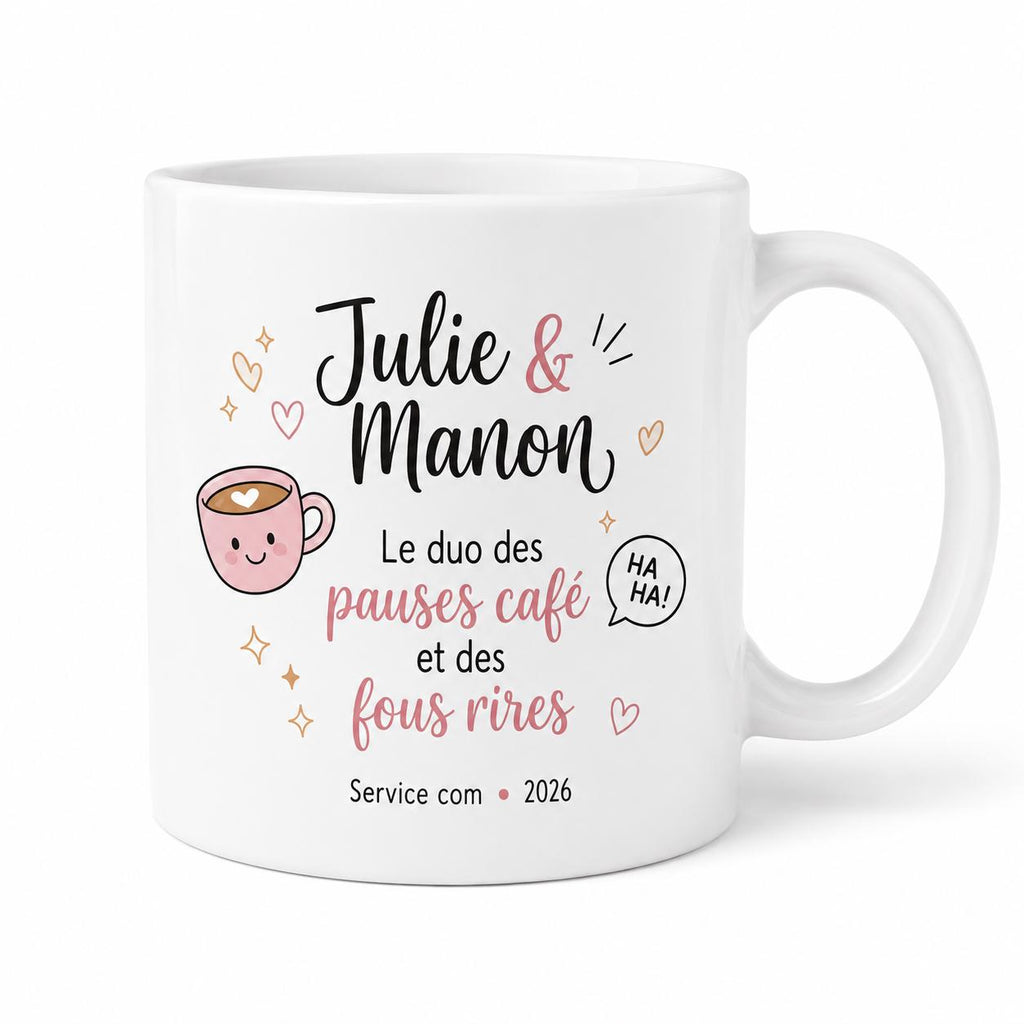 Mug collègue fous rires personnalisé – Cadeau drôle de bureau