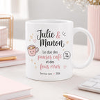 Mug collègue fous rires personnalisé – Cadeau drôle de bureau