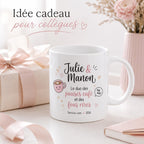 Mug collègue fous rires personnalisé – Cadeau drôle de bureau