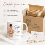 Mug collègue personnalisé avec prénom – Cadeau bureau femme
