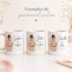 Mug collègue personnalisé avec prénom – Cadeau bureau femme