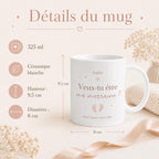 Mug demande marraine personnalisé – Veux-tu être ma marraine ?