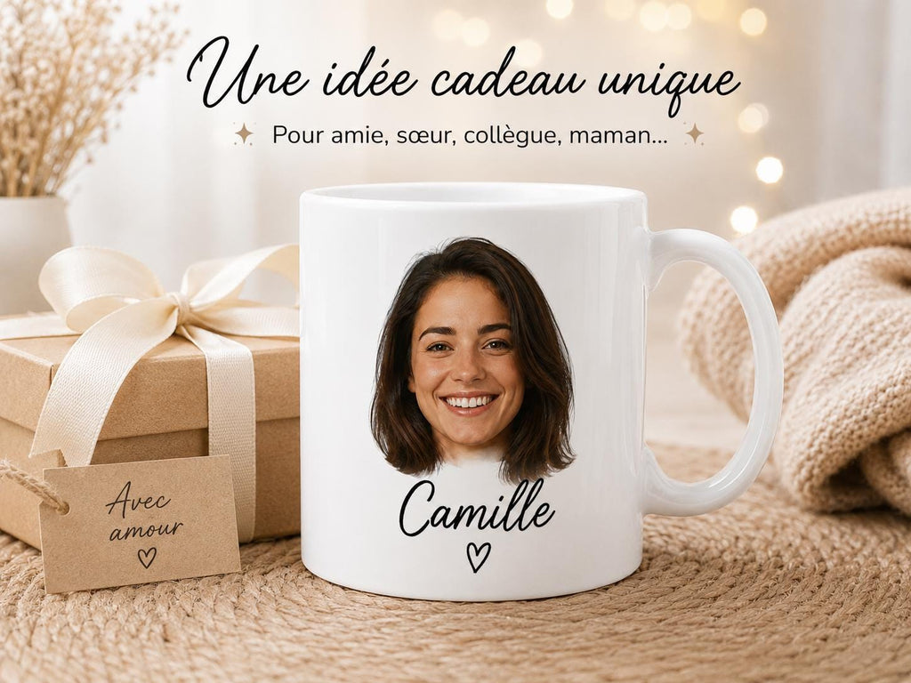 tasse personnalisée photo tête