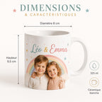 Mug personnalisé enfants avec photo et prénom(s), tasse enfant personnalisée, cadeau enfant