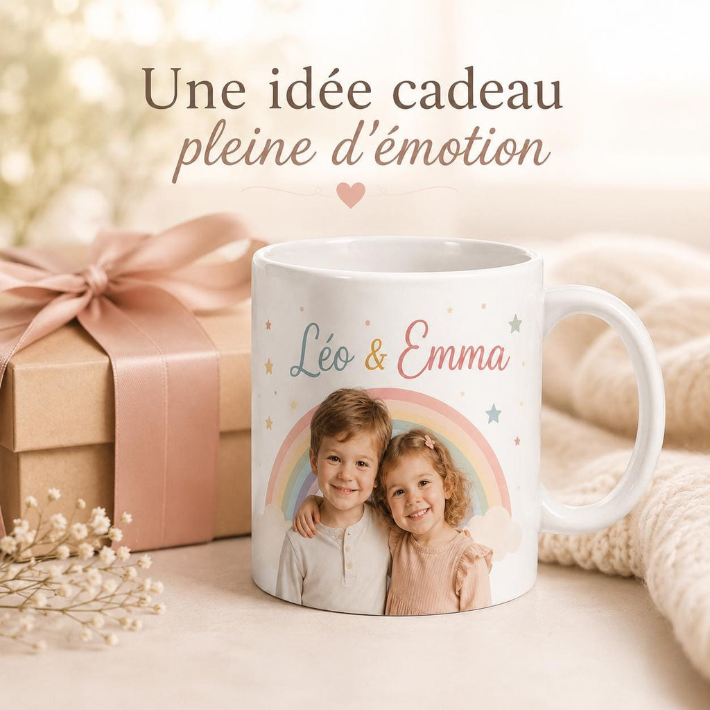 Mug personnalisé enfants avec photo et prénom(s), tasse enfant personnalisée, cadeau enfant
