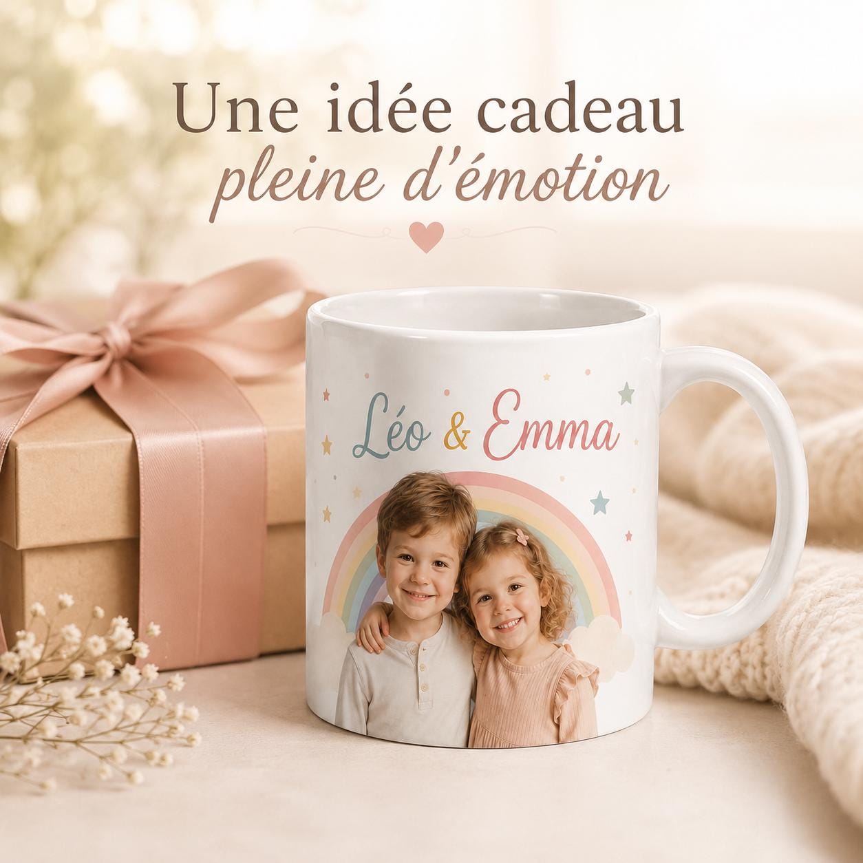Mug personnalisé enfants avec photo et prénom(s), tasse enfant personnalisée, cadeau enfant