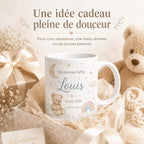 Mug Naissance Personnalisé Bébé avec Prénom, Date, Poids et Taille – Cadeau Naissance Original – Tasse Souvenir Bébé