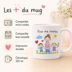 Mug nounou avec dessin d’enfant – Cadeau personnalisé unique