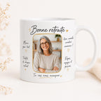 Mug retraite personnalisé avec photo – Messages de toute l’équipe
