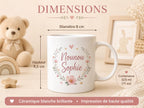 Mug nounou personnalisé avec prénom – Tasse cadeau assistante maternelle