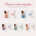 Mug personnalisé prénom et avatar photo – Tasse portrait personnalisée avec visage