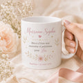 Mug Marraine Baptême Personnalisé avec Prénom du Filleul et Date, Cadeau Marraine Original et Souvenir