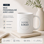 Mug personnalisé avec logo entreprise – Tasse personnalisée 11 oz – Cadeau entreprise et collaborateurs B2B