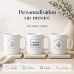 Mug personnalisé avec logo entreprise – Tasse personnalisée 11 oz – Cadeau entreprise et collaborateurs B2B
