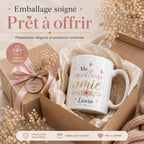 Mug Personnalisé Amie avec Prénom – Cadeau Meilleure Amie – Tasse Personnalisée Amitié – Cadeau Anniversaire Femme Bestie