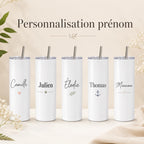 Gourde Personnalisée Adulte avec Prénom | Bouteille Personnalisée | Cadeau Femme Homme | Gourde Travail Sport