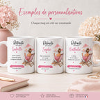 Mug Retraite Femme Personnalisé avec Prénom, Cadeau Retraite Original, Tasse Départ Collègue