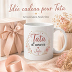 Tasse personnalisée Tata avec prénom – Mug en céramique 325 ml